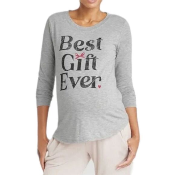 Isabel Maternity Long Sleeve Best Gift Ever Top - Picture 1 of 9